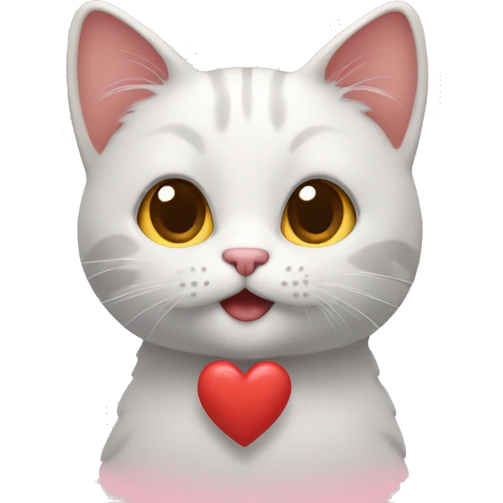 kitty with heart emoji