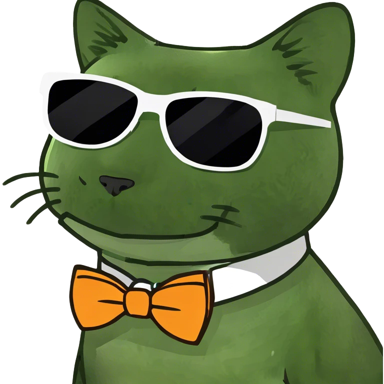 Cat with sunglasses emoji