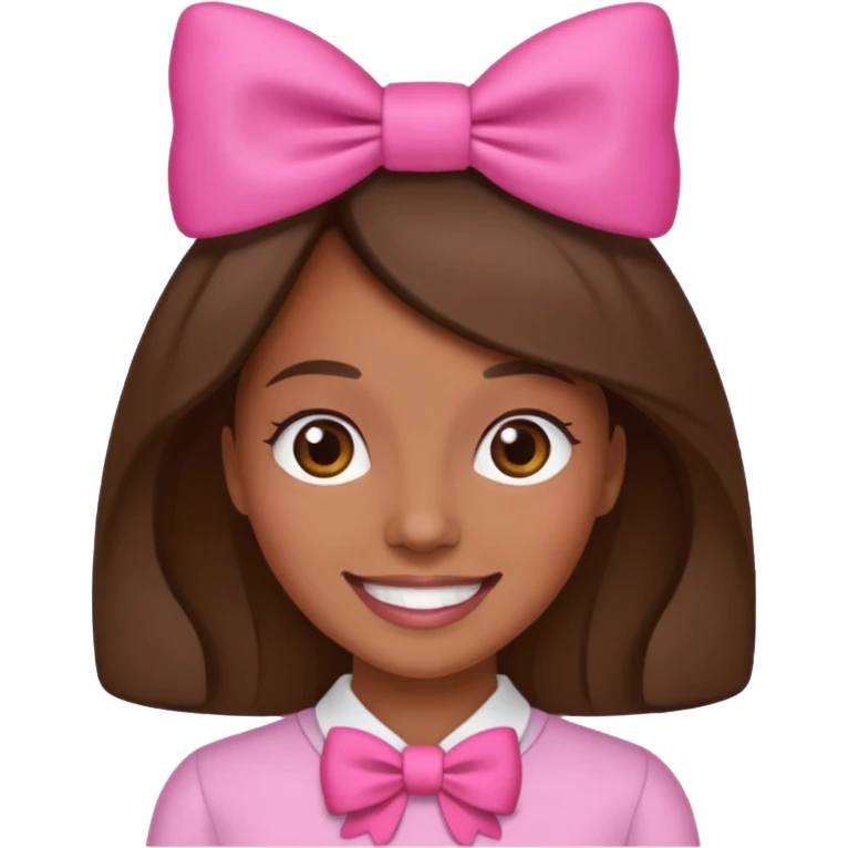 👩‍🦱🎀 brown skin emoji