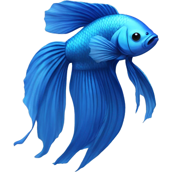 Blue betta fish emoji