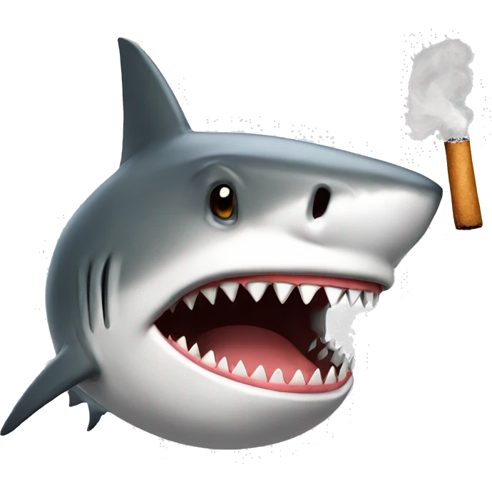 Shark smoking emoji
