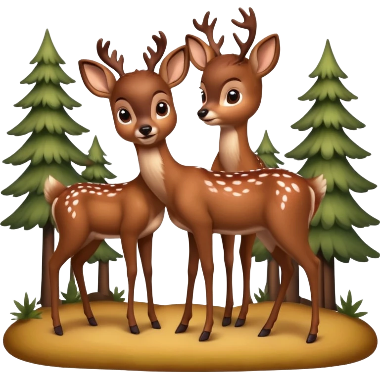 two Bambi deer  emoji