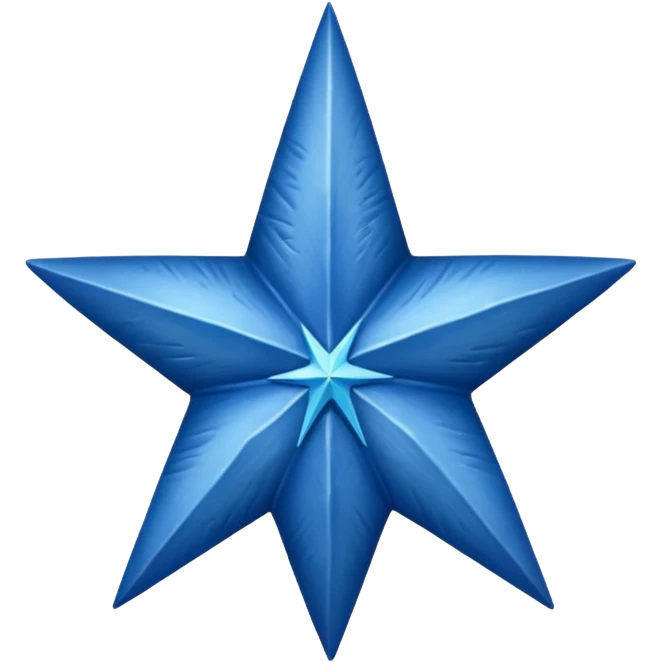 6lı mavi bir yıldızın içinde tik emoji