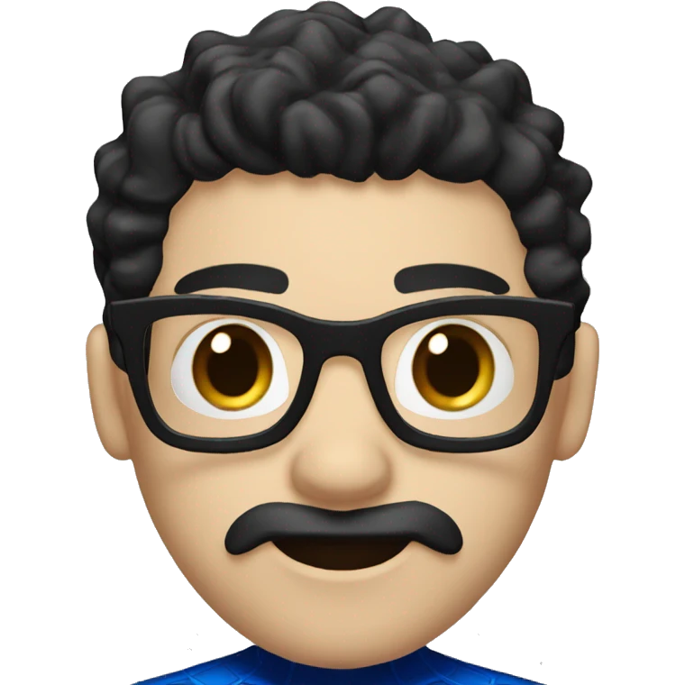 spiderman white skin black hair moustache emoji