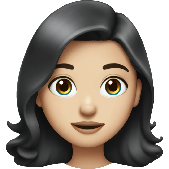 Birthday beautiful girl with dark hair and blue eyes emoji
