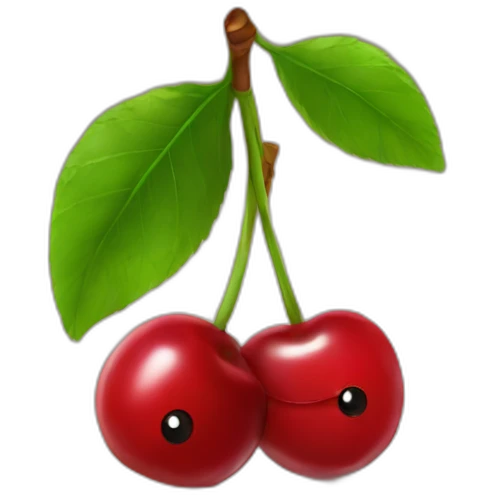 Cherries in the hands emoji