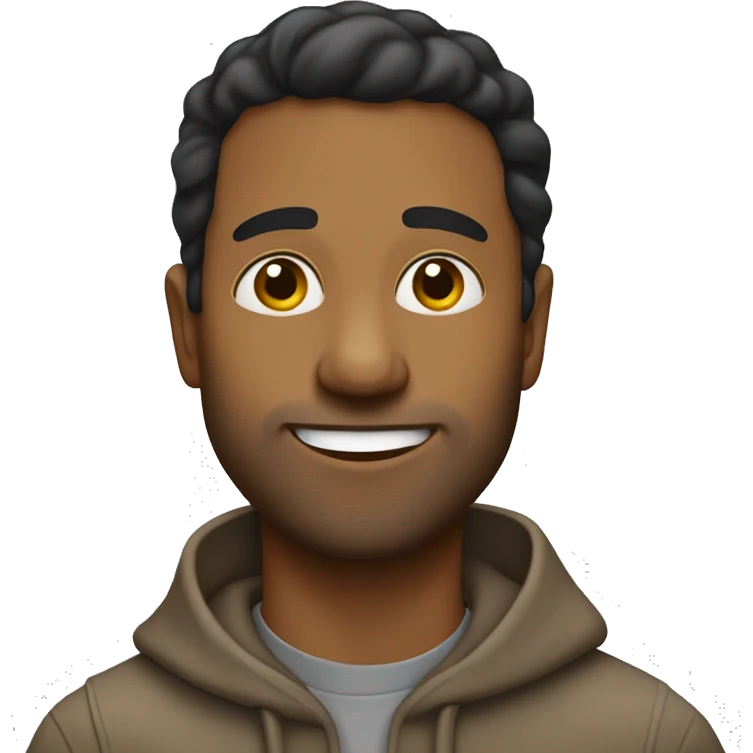 Brown man doing a side e ye emoji