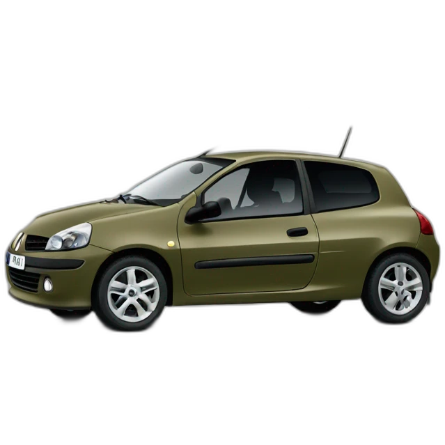 Renault Clio 2 Khaki olive color emoji