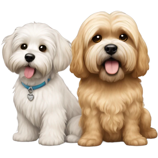 golden doodle and shih tzu emoji
