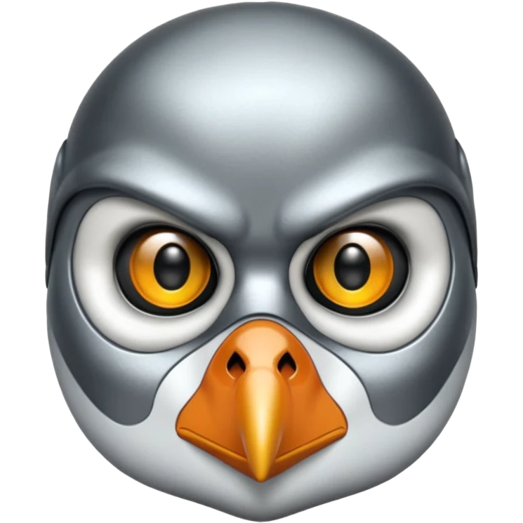 a linux penguen half face terminator emoji