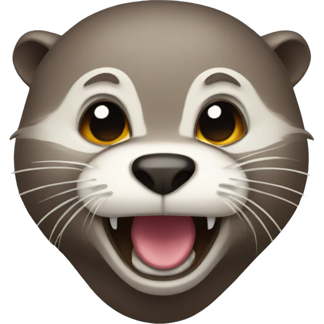 Angry cute otter face emoji
