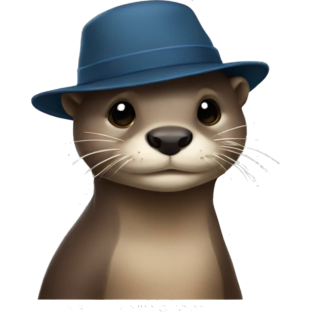 otter wearing a hat emoji