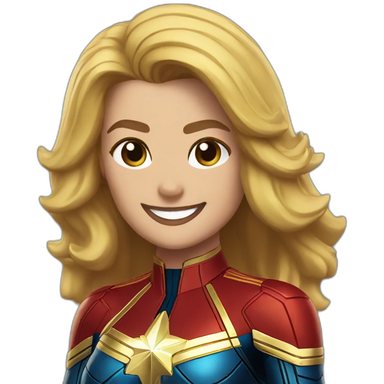 Captain marvel happy emoji