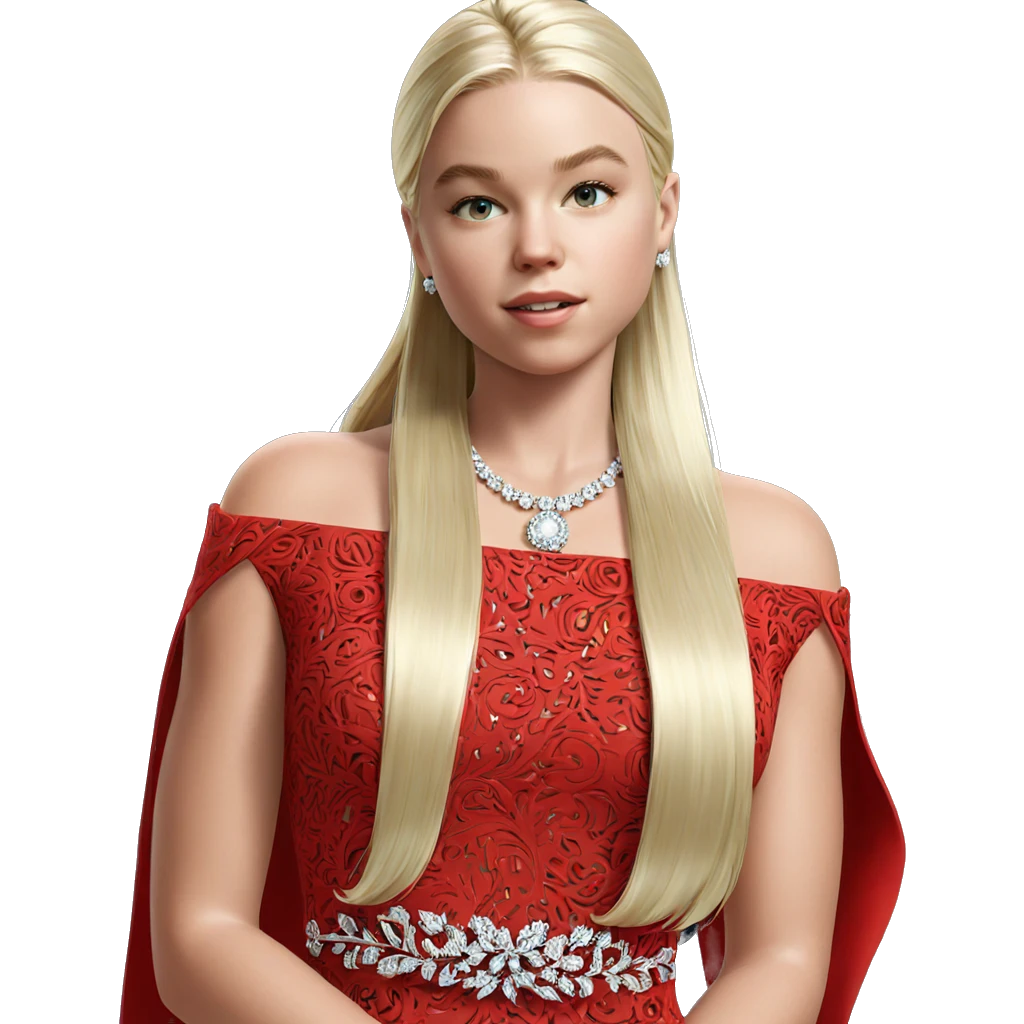 blonde girl in elegant dress emoji