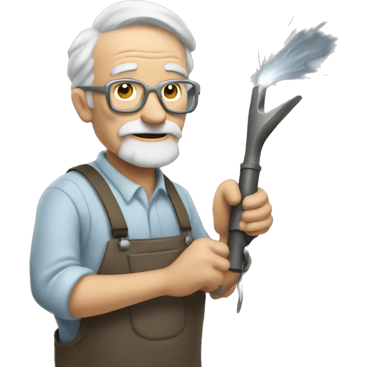 Old man welding emoji