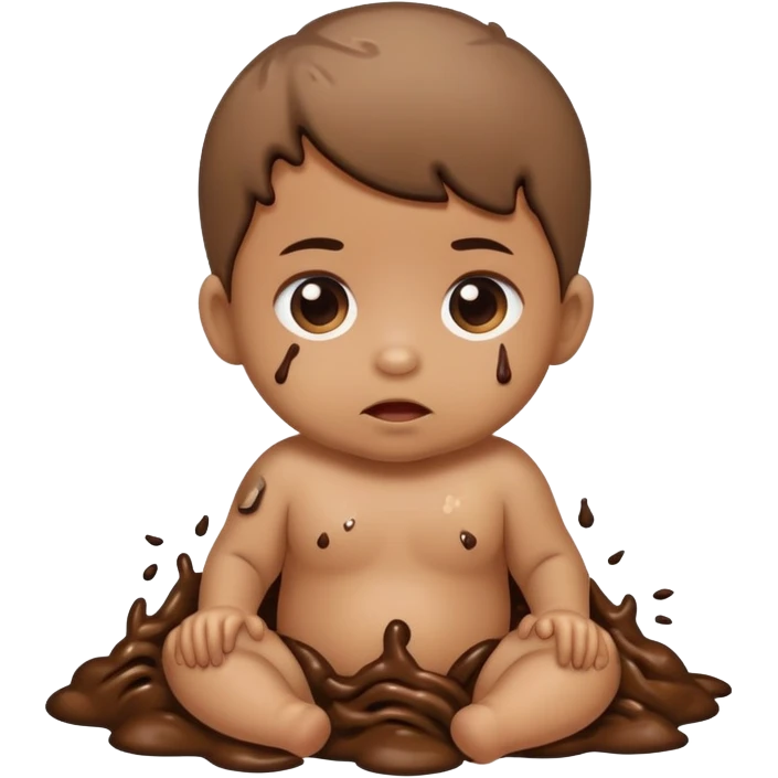 Poop in baby's head emoji