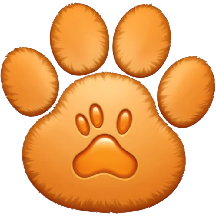 a very light pale pastel orange #FFDBBB pawprint emoji