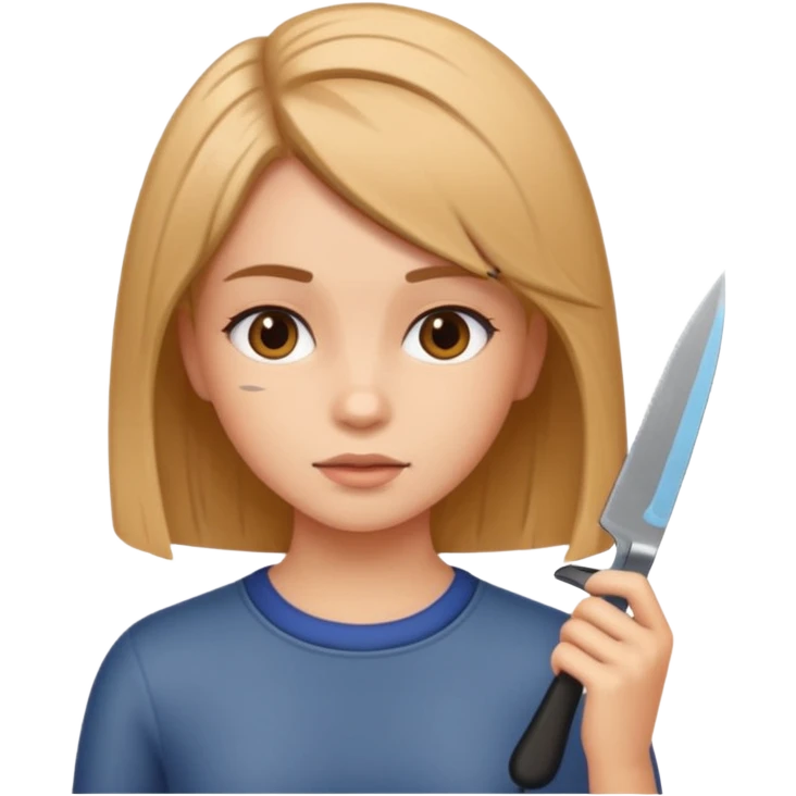 Girl cutting hair emoji