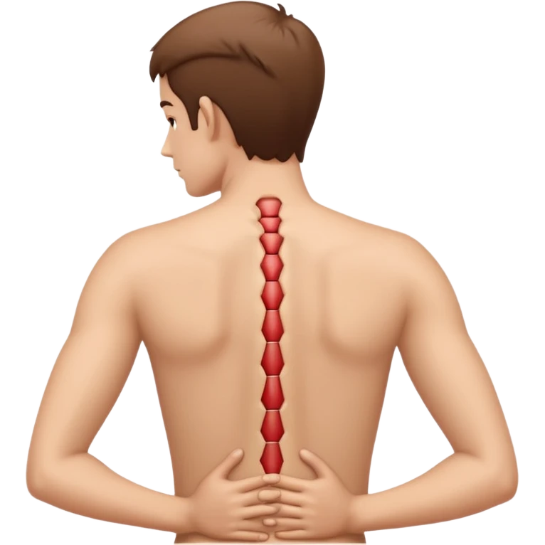 back pain, focus on humen back emoji
