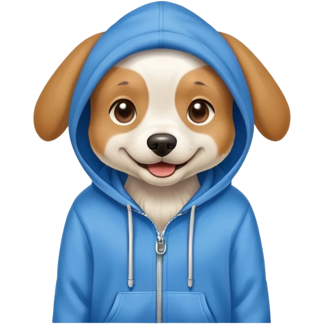 dog wearing hoodie emoji