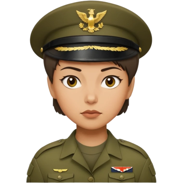 female soldier hair style wit\h out cap emoji