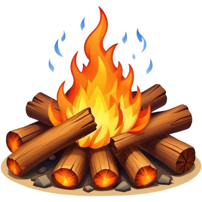 campfire with sparks emoji