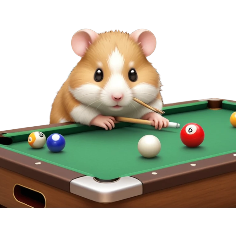 hamster playing billiards emoji