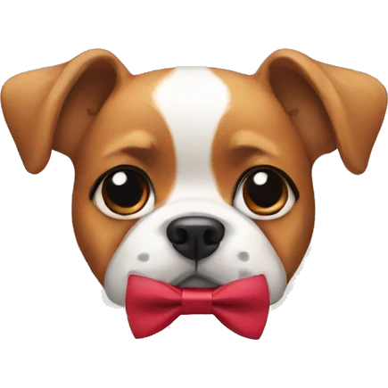 Dog with a bow tie  emoji