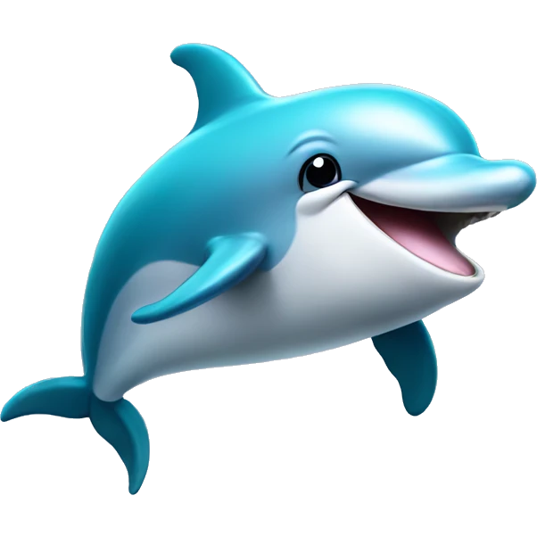 Dolphin smiling  emoji