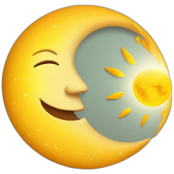 moon and sun emoji