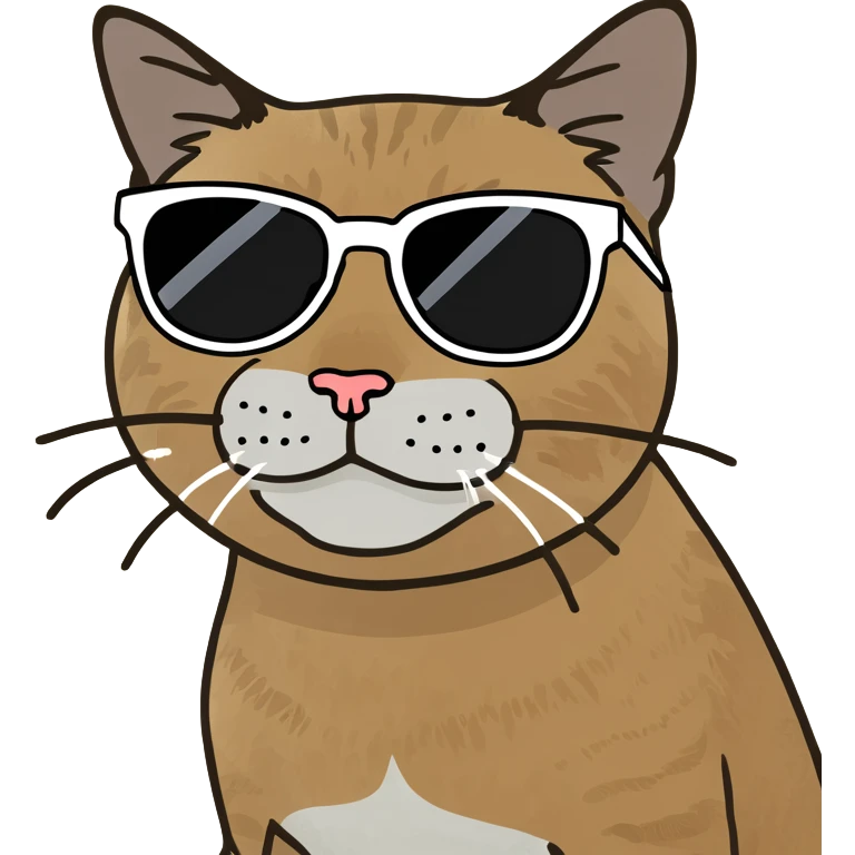 Cat with sunglasses emoji