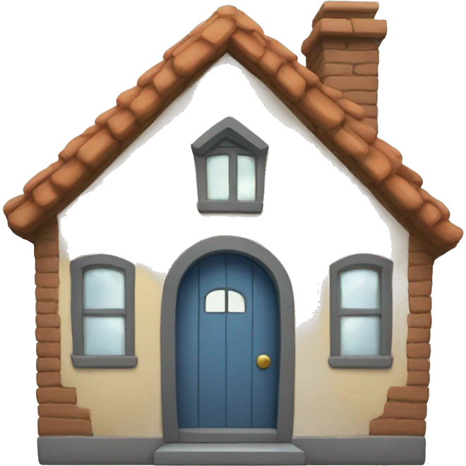 An emoji of a house with a door slightly open, symbolizing a visit or a guest arriving emoji