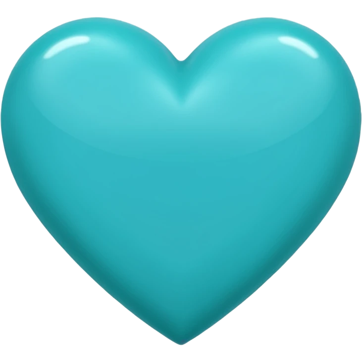 Turquoise heart emoji