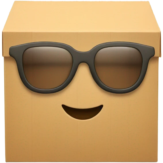 box with glasses on a big heart  emoji
