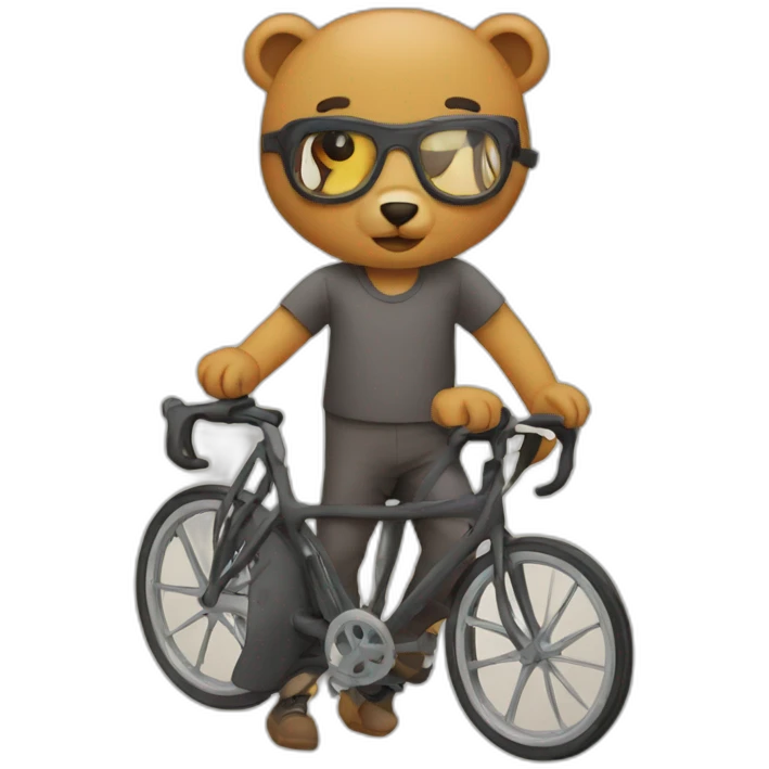 Ours a velo emoji