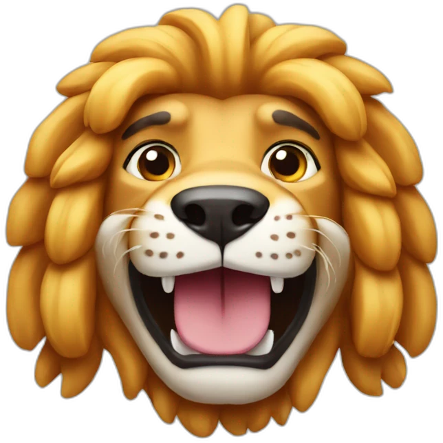 Hotdog lion emoji