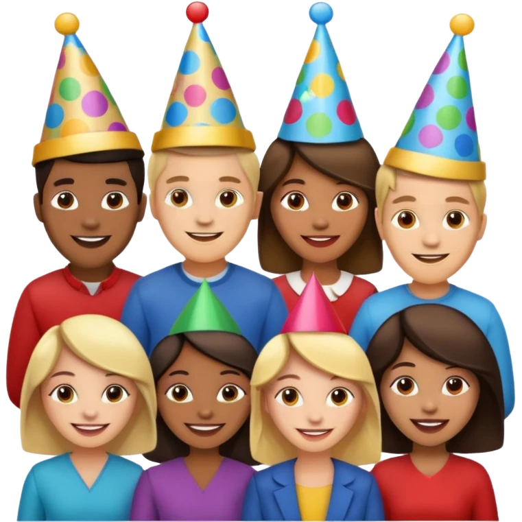 a large family gathering, emoji style emoji