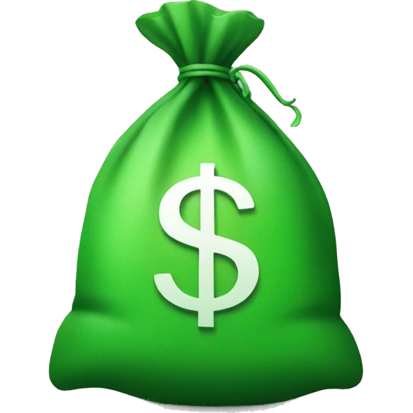 Money bag with green dollar sign emoji