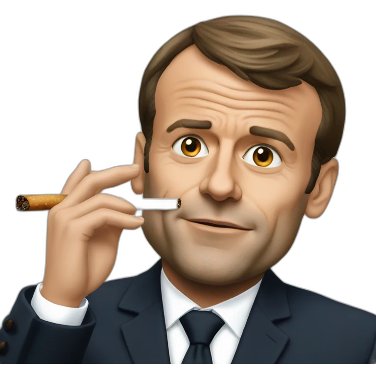 emmanuel macron smoking emoji