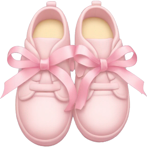 soft pink pastel warm shoes with ribbon decoration  emoji