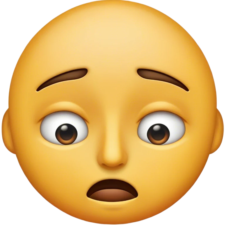 Only face emoji:
-needs one wide eye
-needs one somewhat closed eye
-straight lined mouth emoji