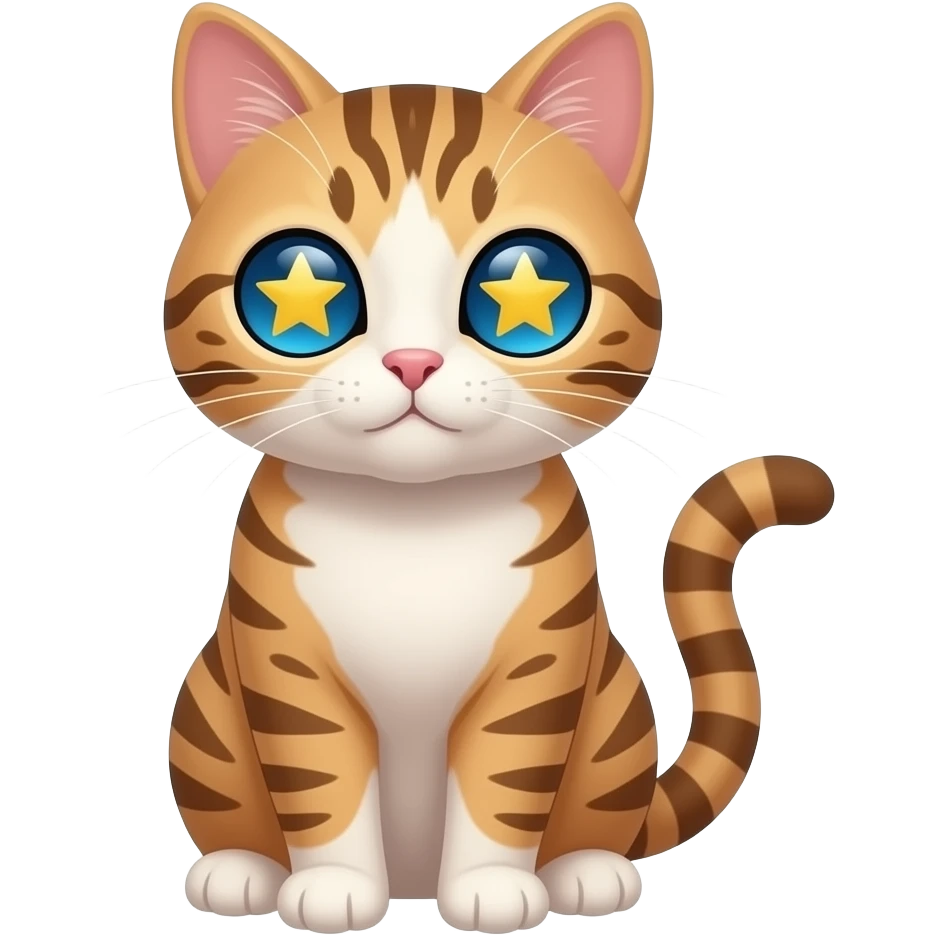 Cat whit Star eyes this cat😺 emoji