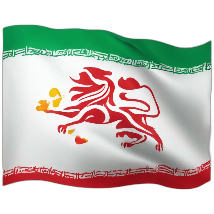 Give me lion sun Iran flag emoji