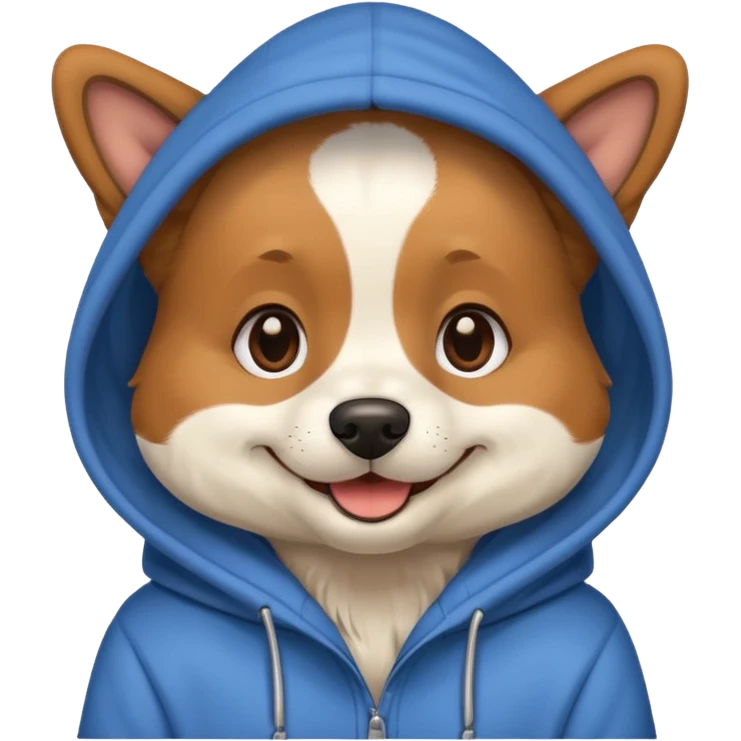 Dog wearing a hoodie emoji