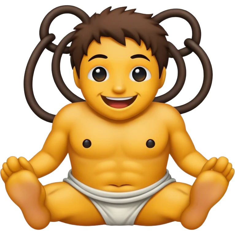 Extremely happy slave emoji