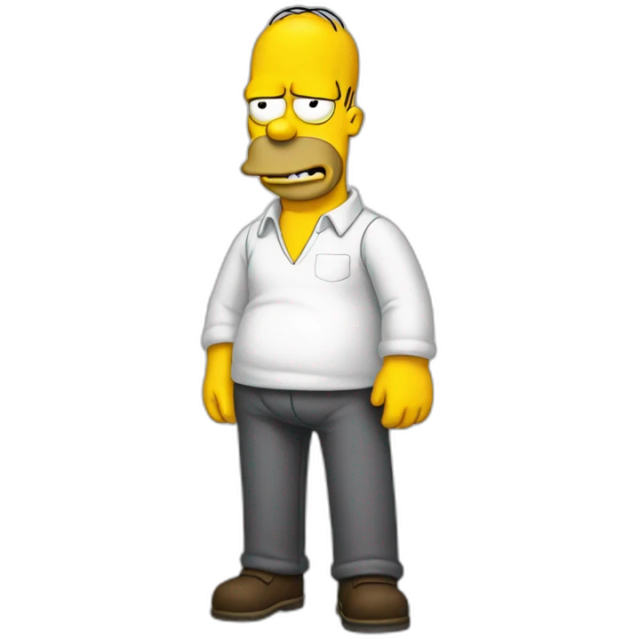 Extremely slim Homer Simpson emoji