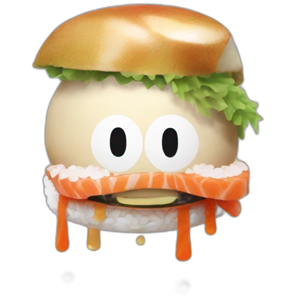 Luffy mange des sushi emoji