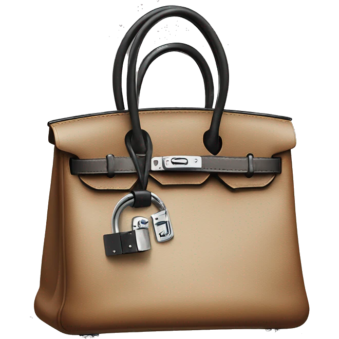 hermes birkin bag The leather is black and silver pendant emoji
