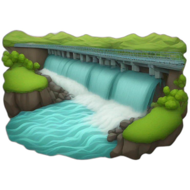 heavy flowing electricity river emoji