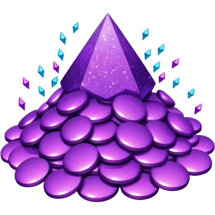 glitter purple and cian lixeira emoji